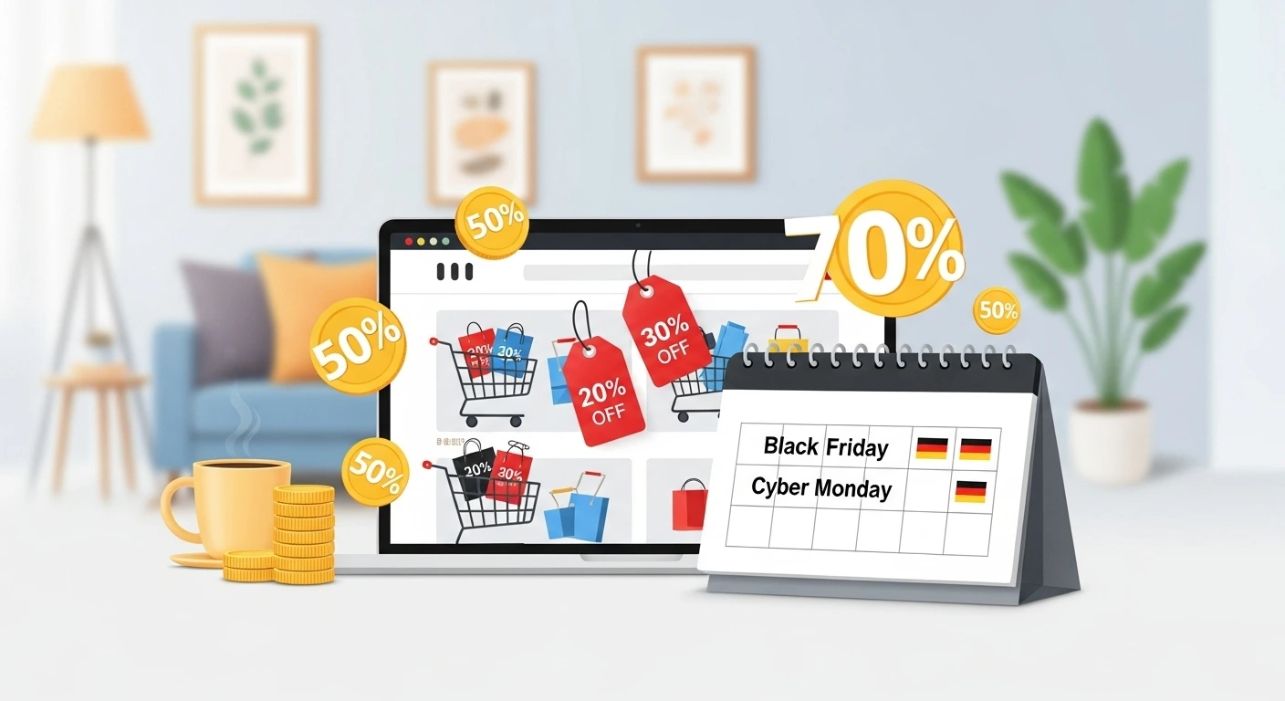 Beste Zeiten, um online in Deutschland zu shoppen und maximale Rabatte zu erhalten