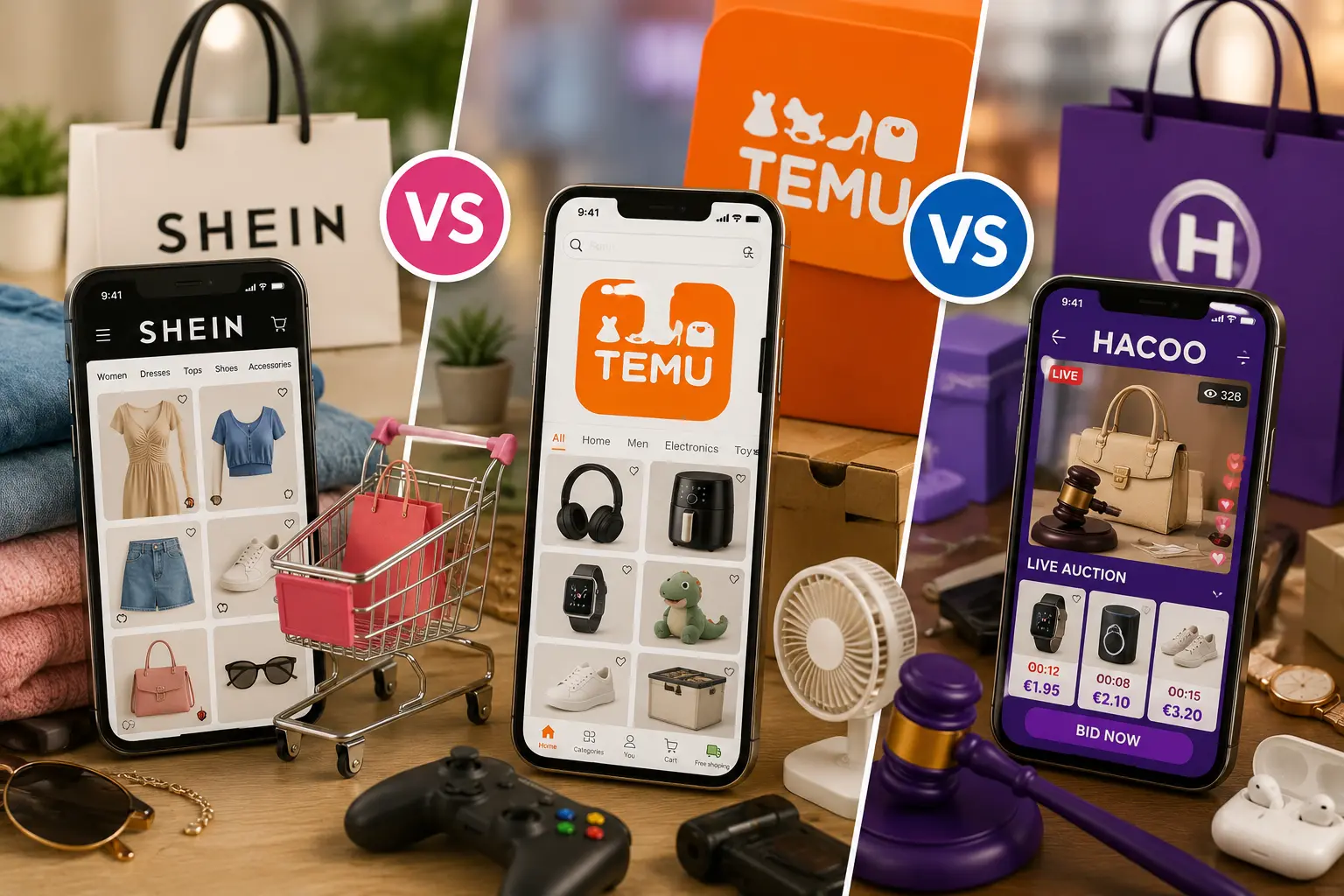 Hacoo vs. SHEIN vs. Temu: Welche Plattform bietet die besten Rabatte?